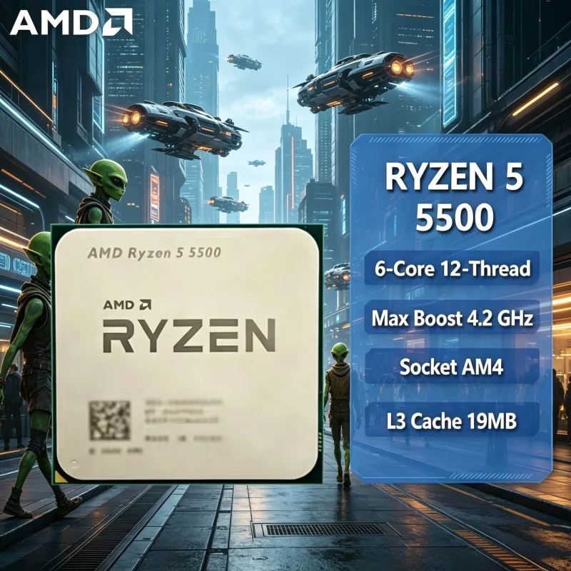 Amd Cpu Ryzen 5 - CPU AMD Ryzen 5 5500 Económico,