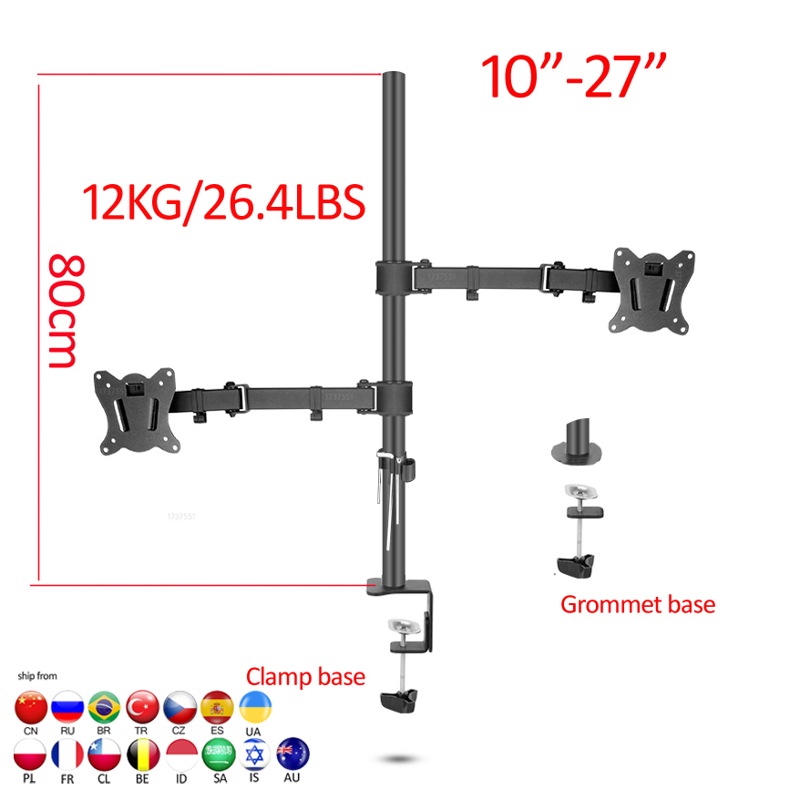 Desk Setup Monitor Arm - Soporte de Escritorio para Dos Monitores