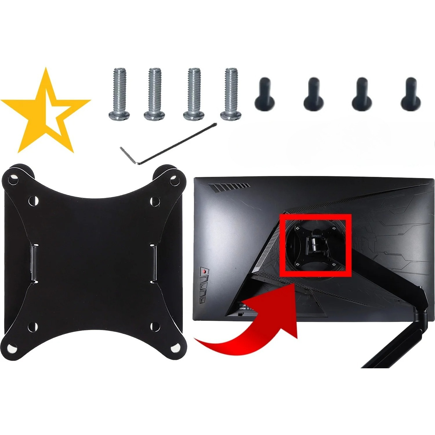 Desk Setup Monitor Arm - Adaptador de montaje VESA para ASUS