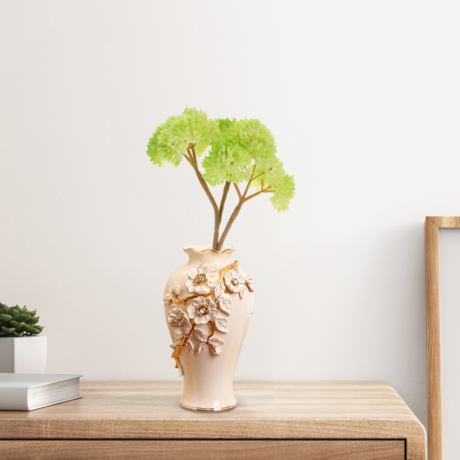 Desk Setup With Plants - Plantas suculentas artificiales realistas, de gel
