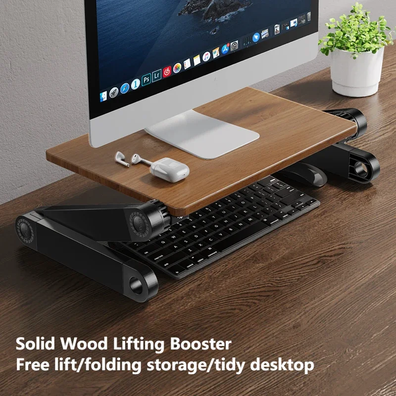 Vertical Laptop Stand - Oatsbasf-soporte portátil de madera maciza para