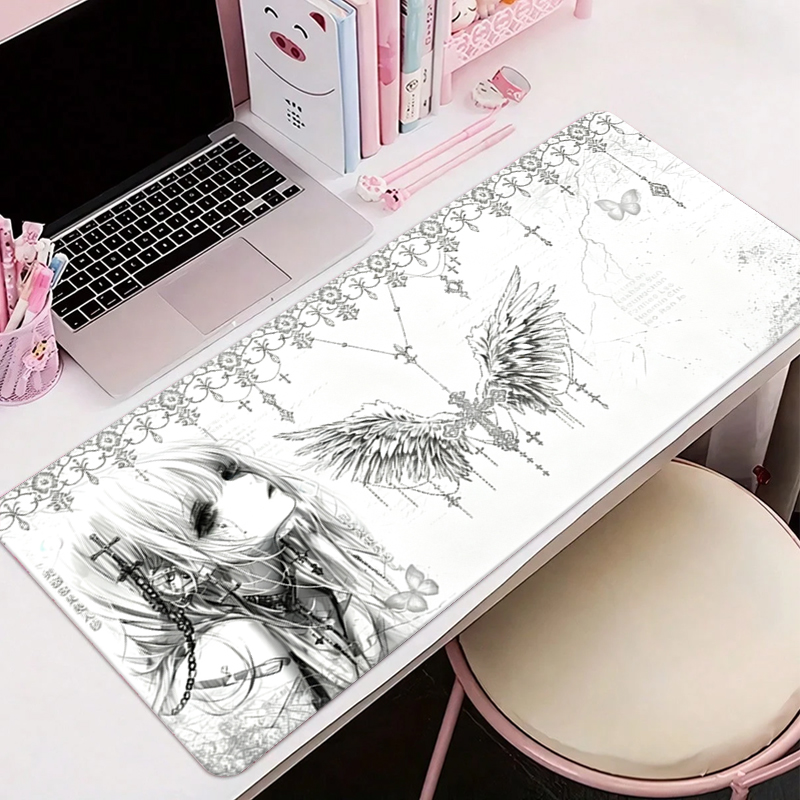 Desk Setup Aesthetic - Alfombrilla de ratón de cuero, alfombrilla