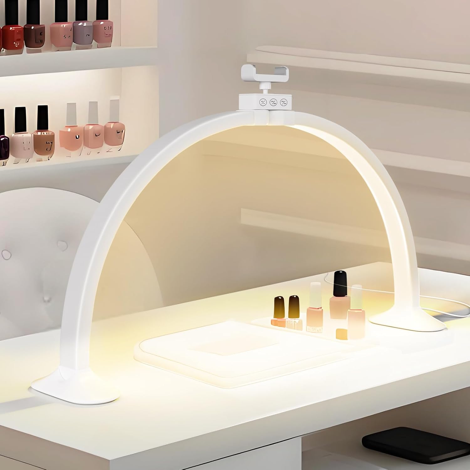 Desk Setup Lighting - Luz de media luna en forma