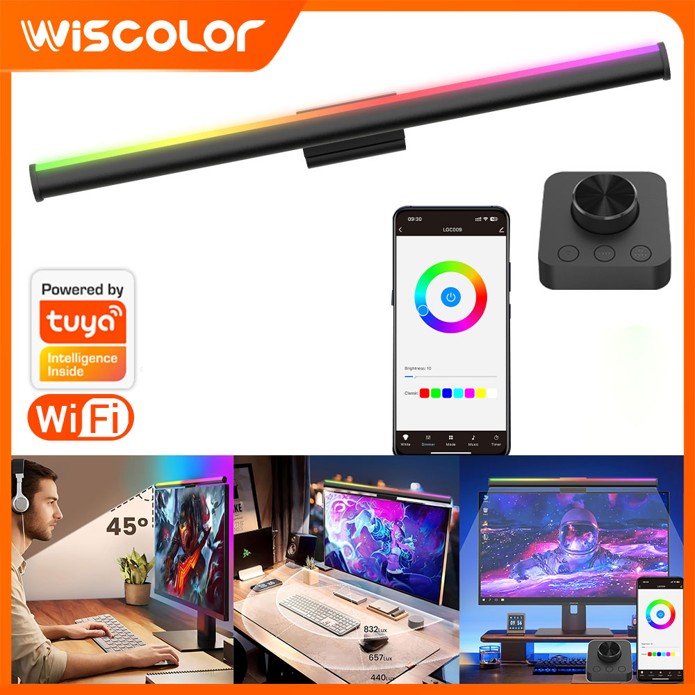 Desk Setup On Bed - Barra de luz RGB para monitor,