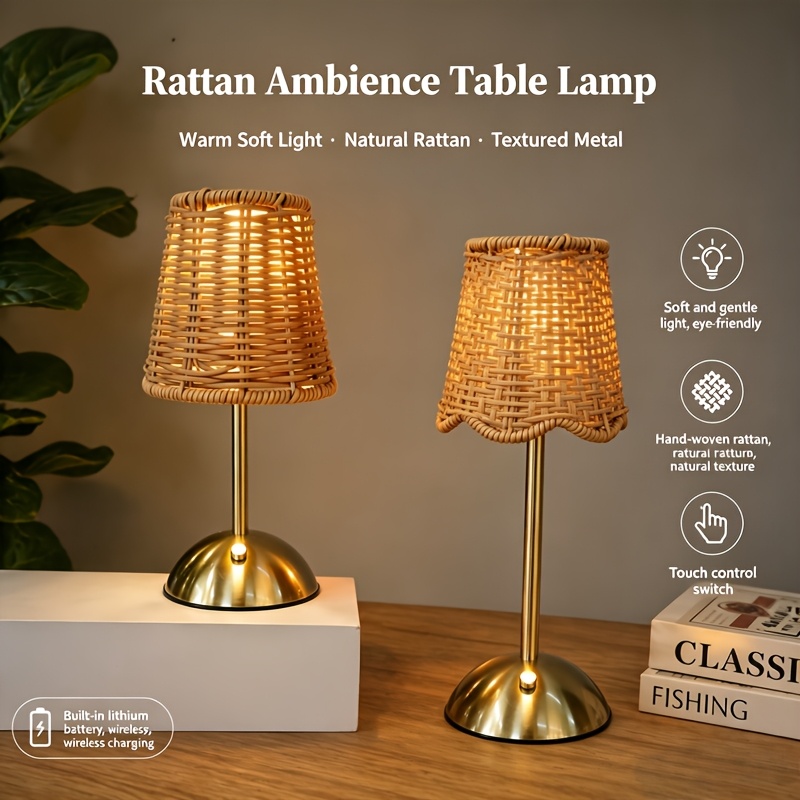 Lámpara de Mesa de Ratán Tejid - Desk Setup Lighting reseña y precio