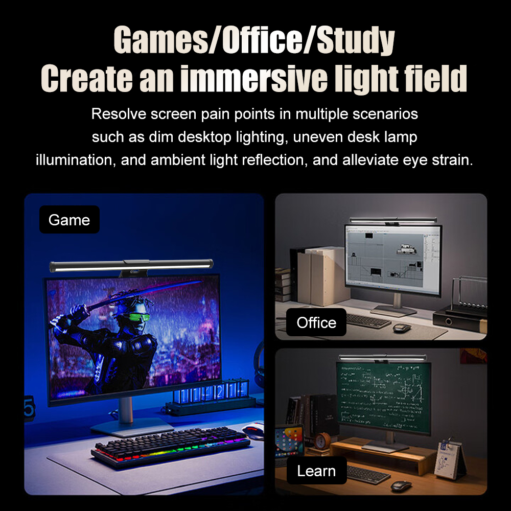 Barra de luz LED para monitor  - Desk Setup On Bed reseña y precio