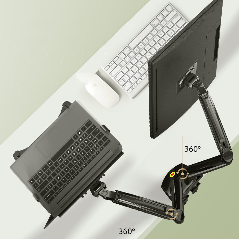 Escritorio NB F160 + brazo dob - Desk Setup Monitor Arm reseña y precio