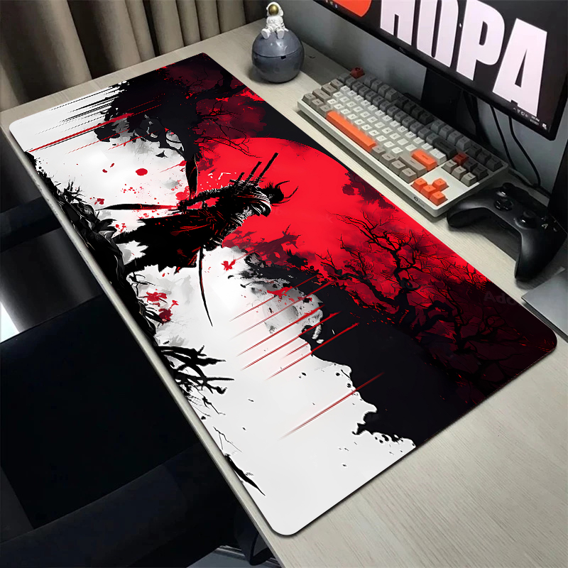 Alfombrilla de ratón negra sam - Desk Setup Japan reseña y precio