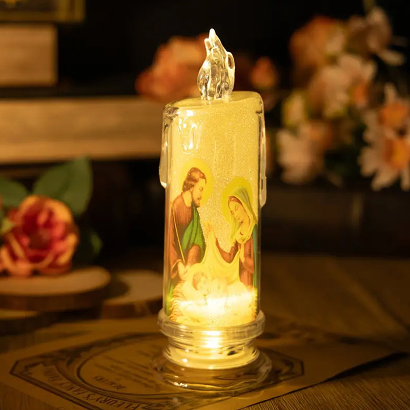 Lámpara LED tipo vela de Jesús - Desk Setup Lighting reseña y precio