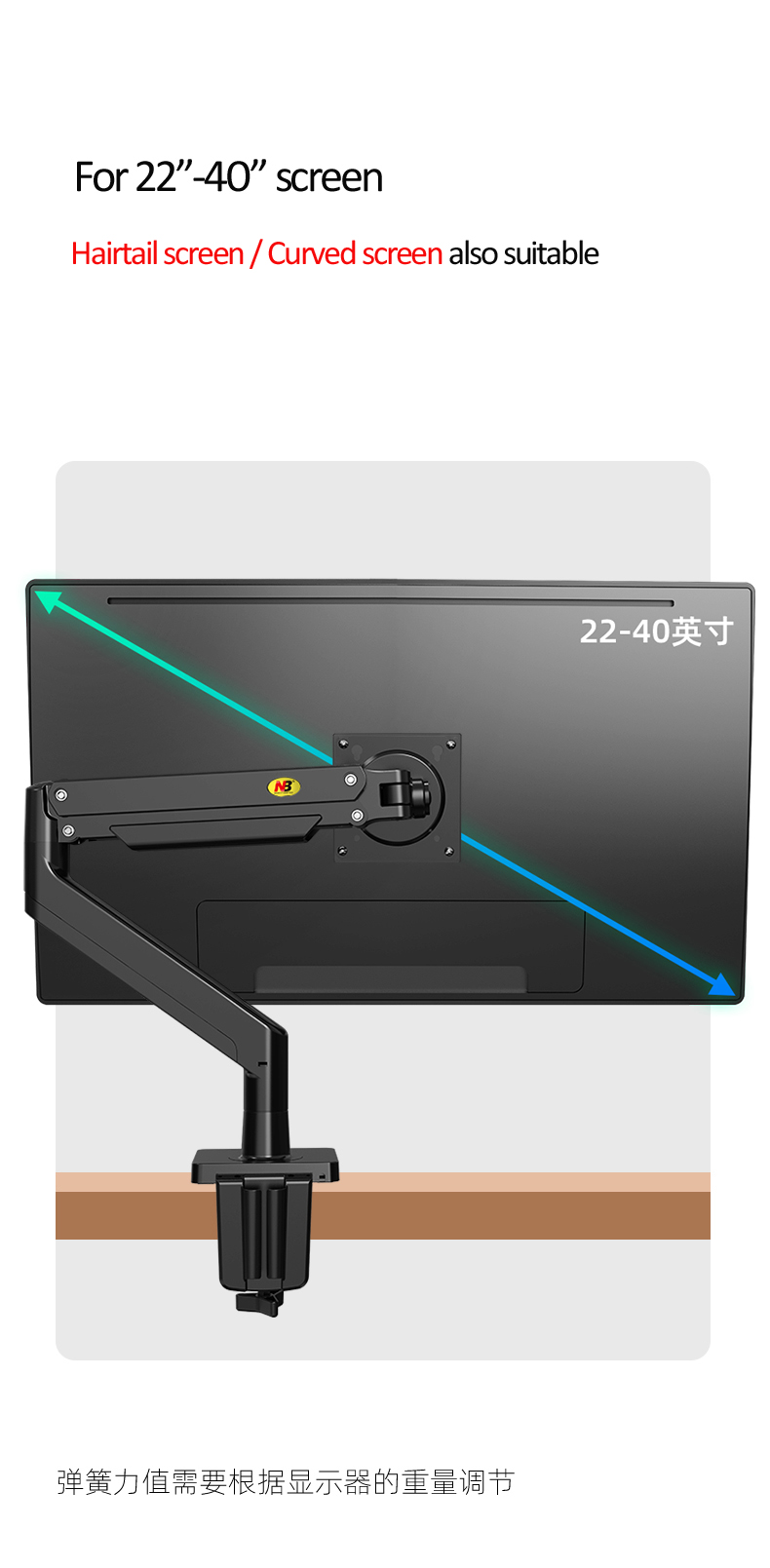 Soporte de Monitor de Escritor - Desk Setup Monitor Arm reseña y precio
