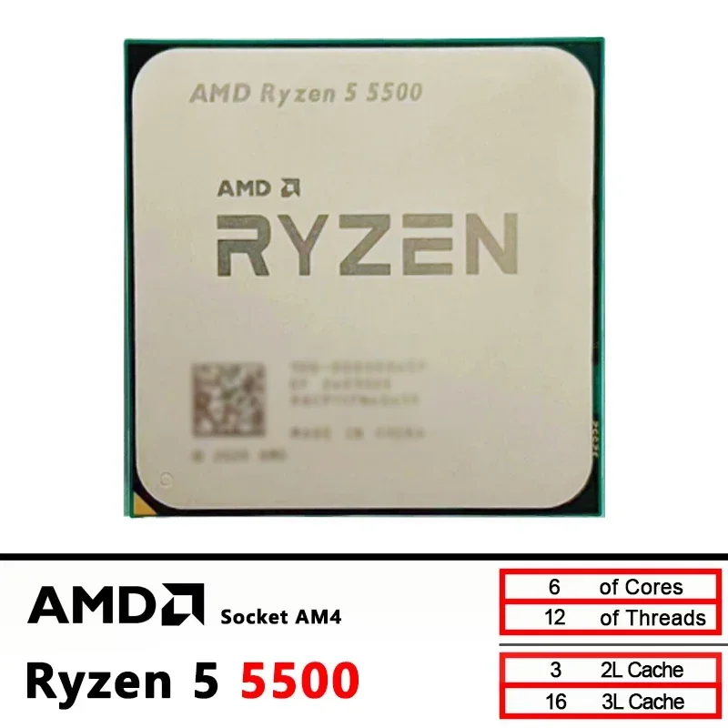 CPU AMD Ryzen 5 5500 Económico - Amd Cpu Ryzen 5 reseña y precio