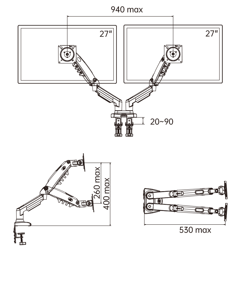 Soporte de Escritorio para Dos - Desk Setup Monitor Arm reseña y precio