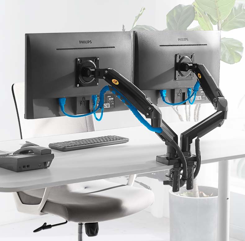 Soporte de Escritorio para Dos - Desk Setup Monitor Arm reseña y precio