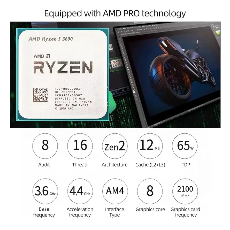 CPU AMD Ryzen 5 3600 para PC d - Amd Cpu Ryzen 5 reseña y precio
