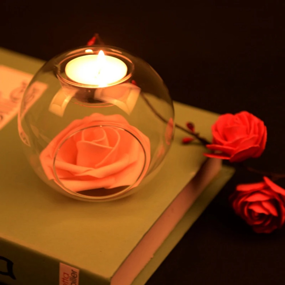 Portavelas redondos de cristal - Desk Setup Lighting reseña y precio