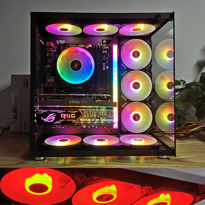 Ventilador de caja ARGB de 120 - Desk Setup Lighting reseña y precio