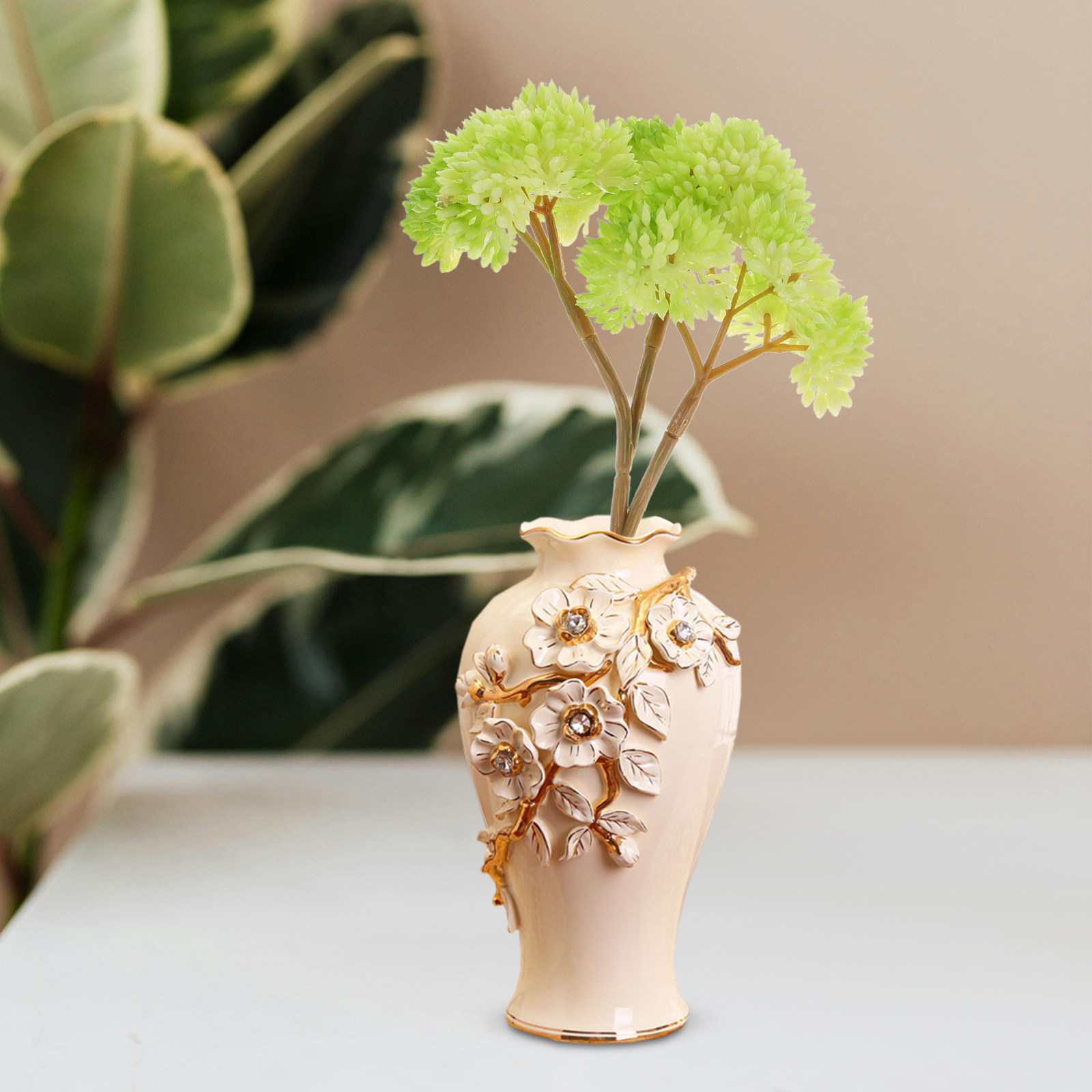 Mini plantas suculentas artifi - Desk Setup With Plants reseña y precio