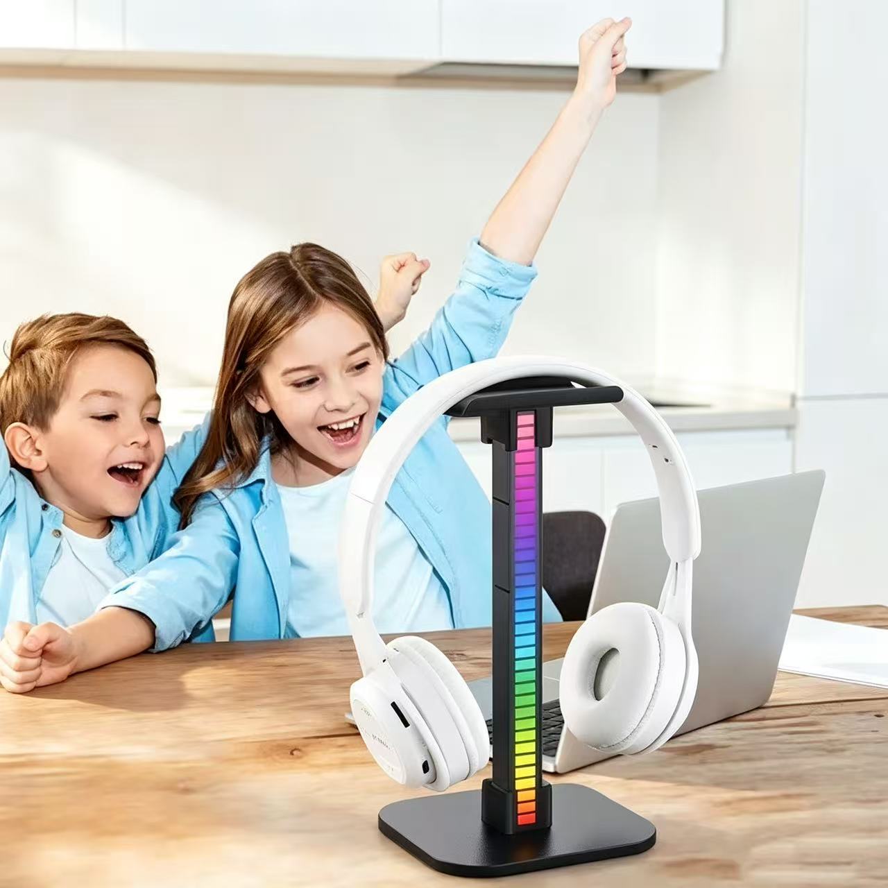 Soporte para Auriculares de Ju - Desk Setup Lighting reseña y precio