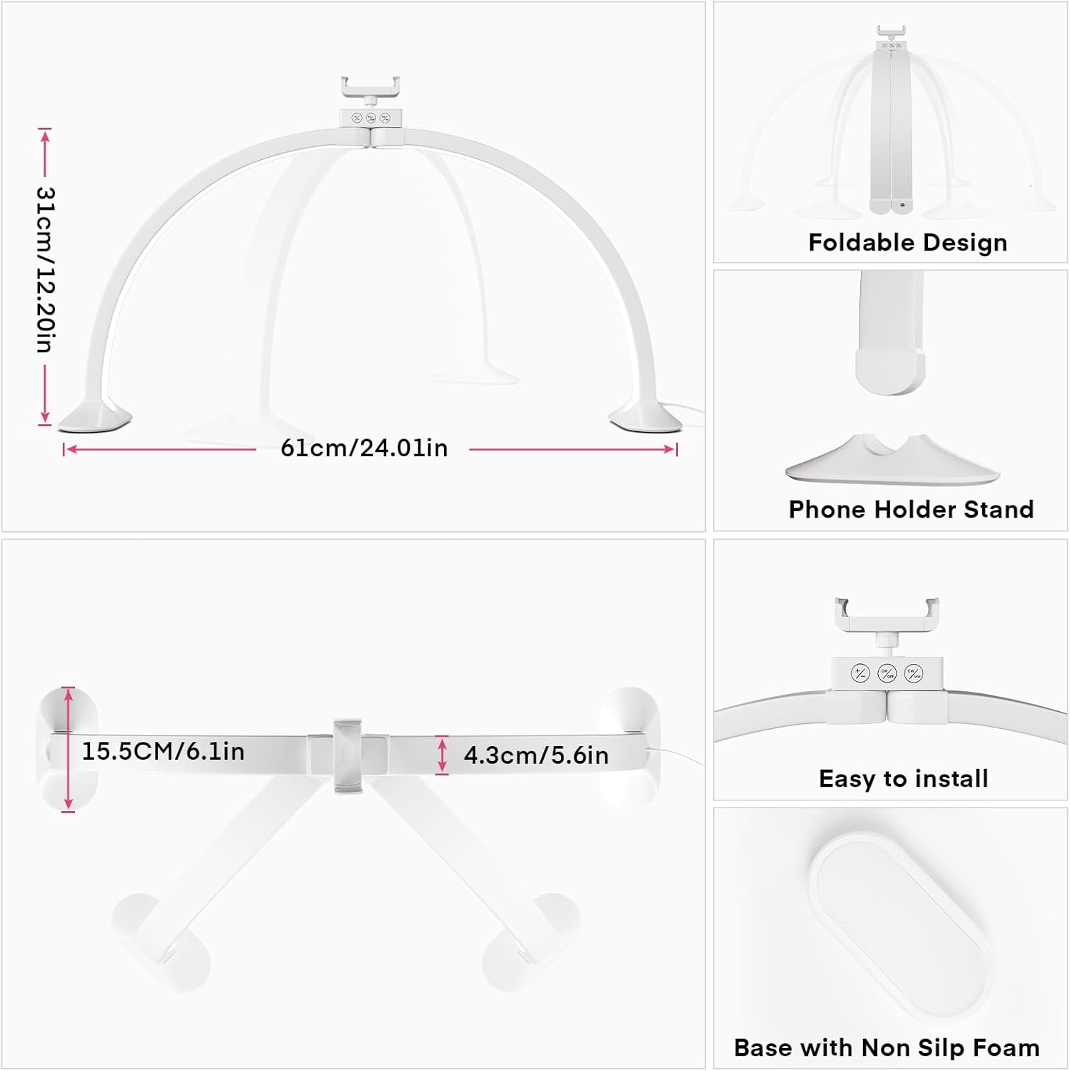 Luz de media luna en forma de  - Desk Setup Lighting reseña y precio