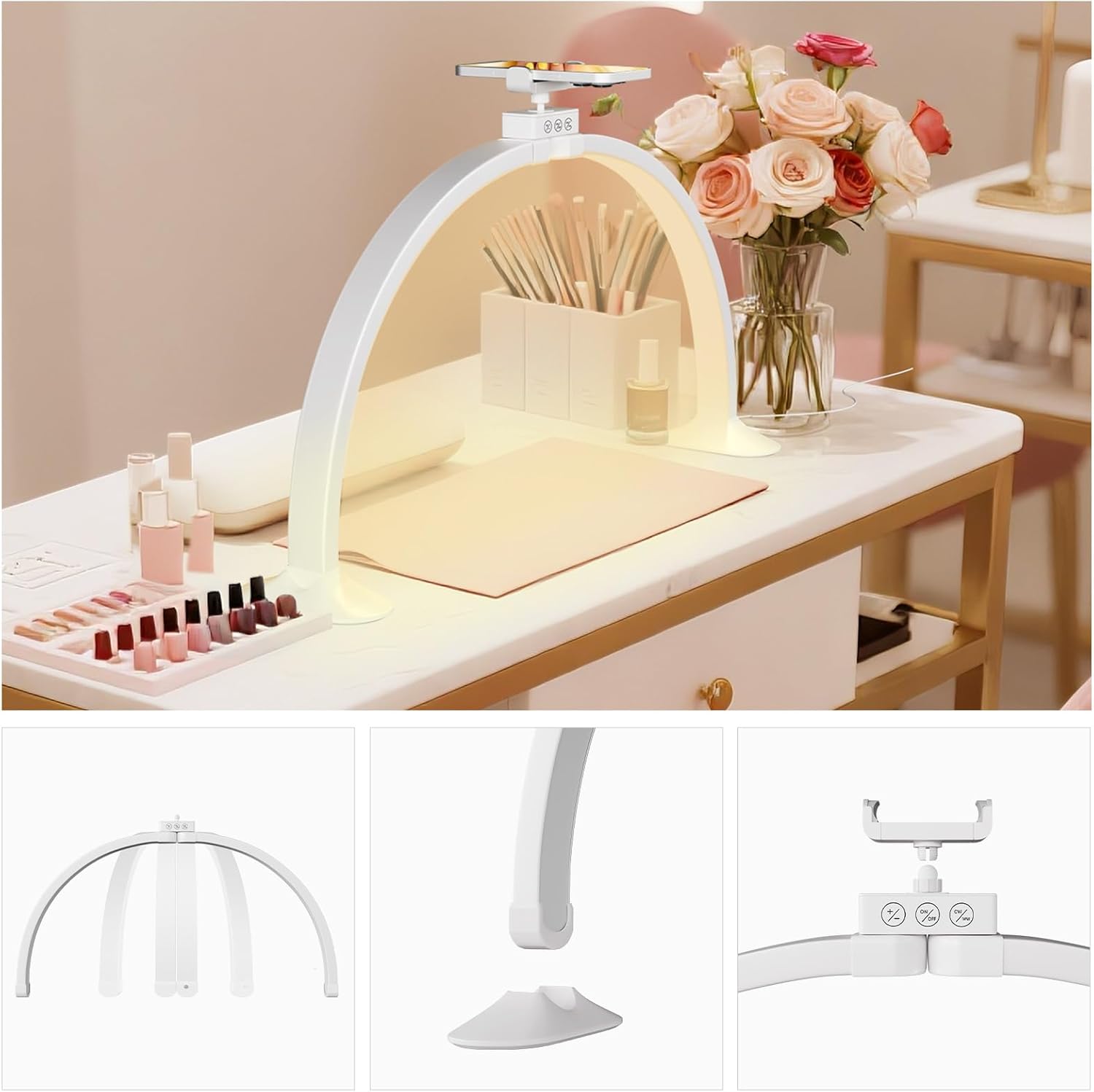 Luz de media luna en forma de  - Desk Setup Lighting reseña y precio