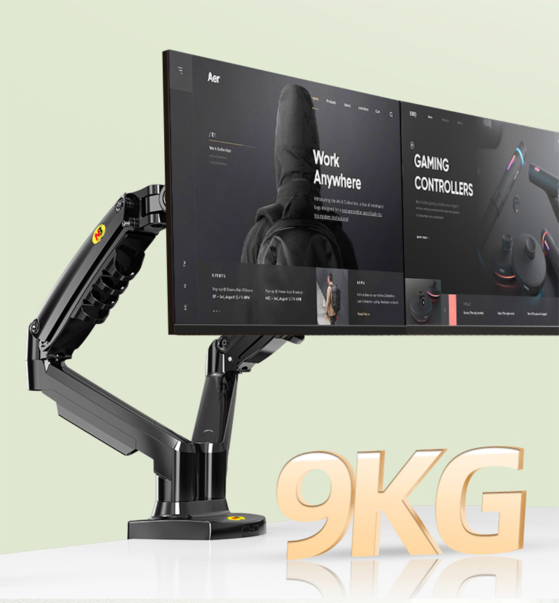 Soporte de Monitor Doble NB F1 - Desk Setup Monitor Arm reseña y precio